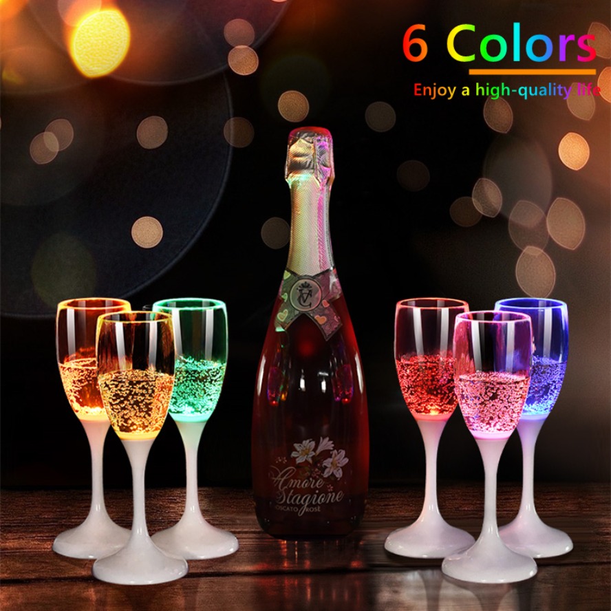 Beer Wine Up - Vasos LED de 6 colores con