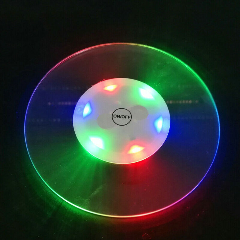 Beer Wine Up - Posavasos LED resistente al agua, tapete