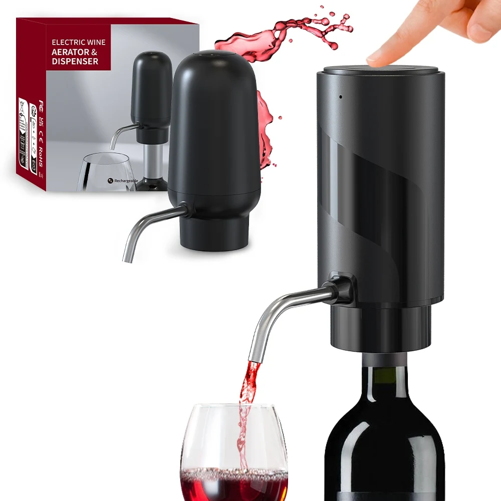 Aireador de vino automático, d - Decanter Aerator Set reseña y precio