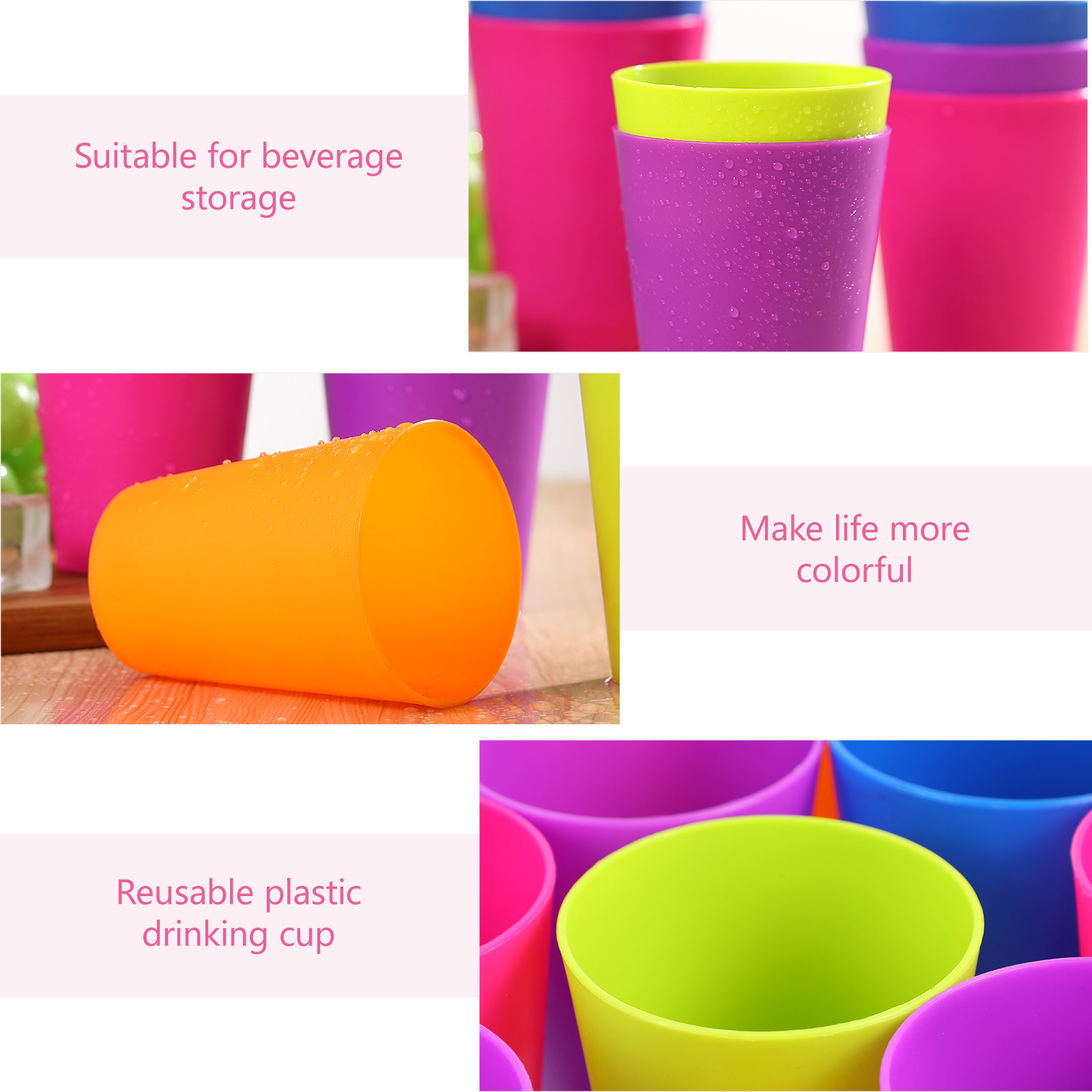 15 Vasos de Plástico de Colore - Wine Beer Mix Drink reseña y precio